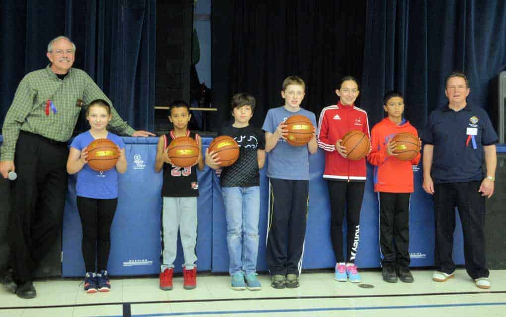 Free throw competition at St. Boniface