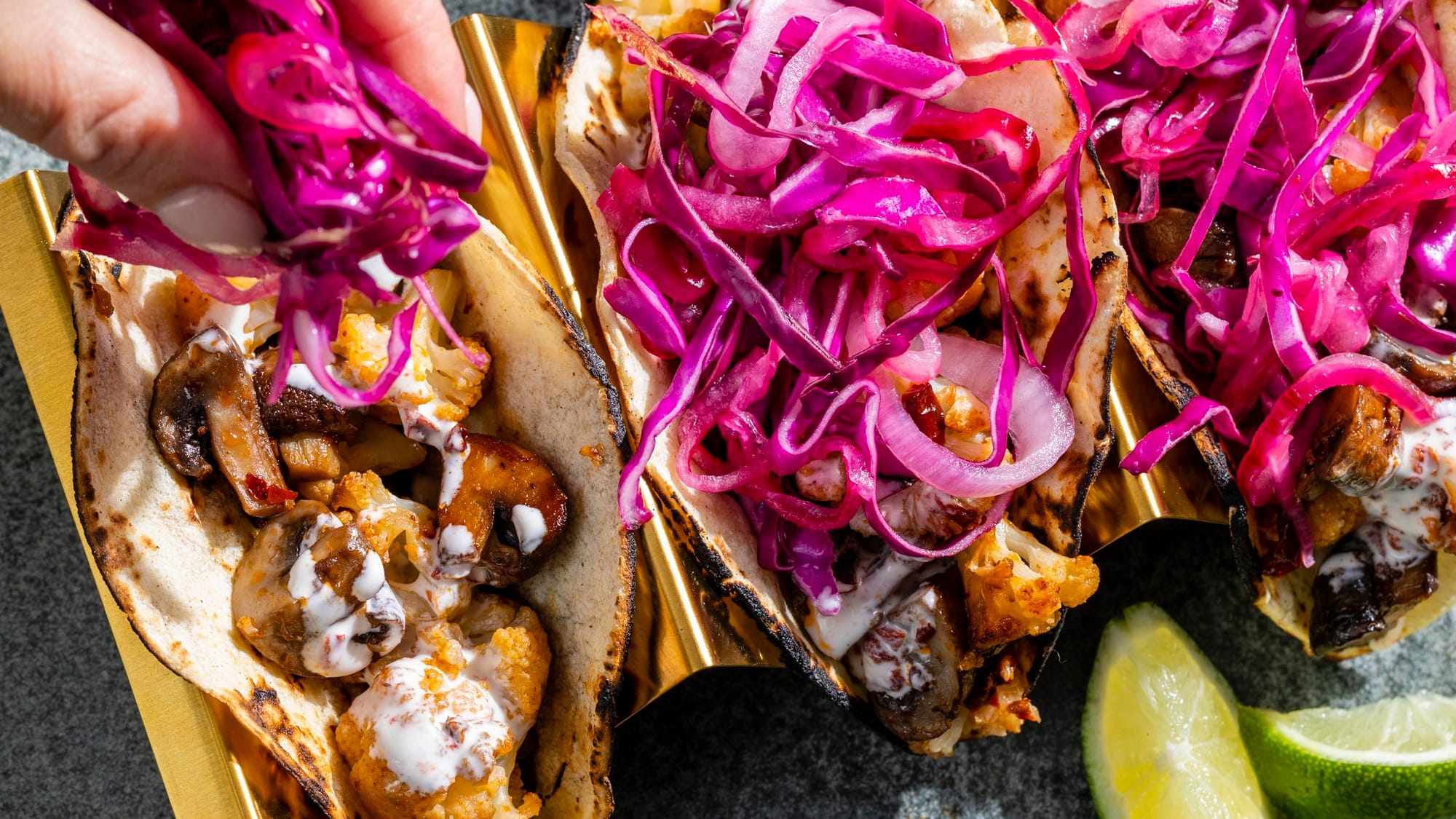                      This is one irresistible vegetarian taco                             
                     
