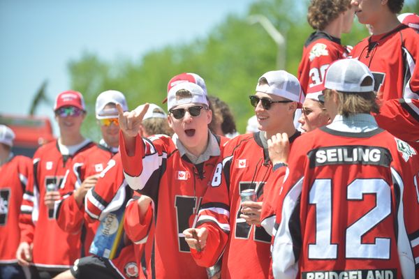 Jacks celebrate  cup win, hand out the hardware