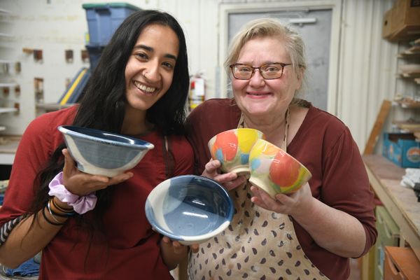 Making bowls and then filling them up