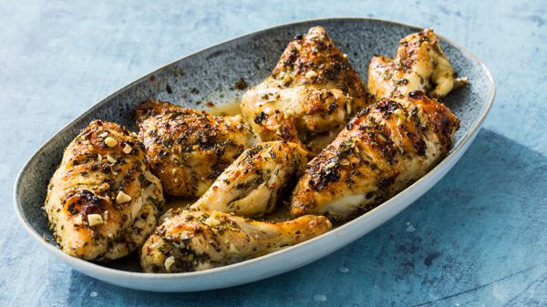 This dish mixes Greek flavours with southern hospitality