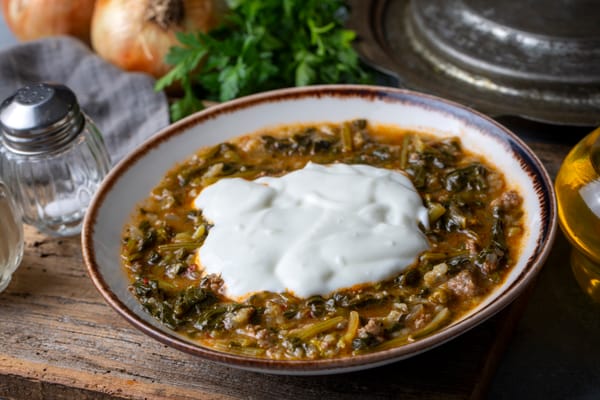 Noodle soup goes veggie … and Persian