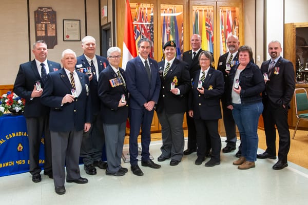 King Charles medals presented to 10 recipients  at Elmira Legion