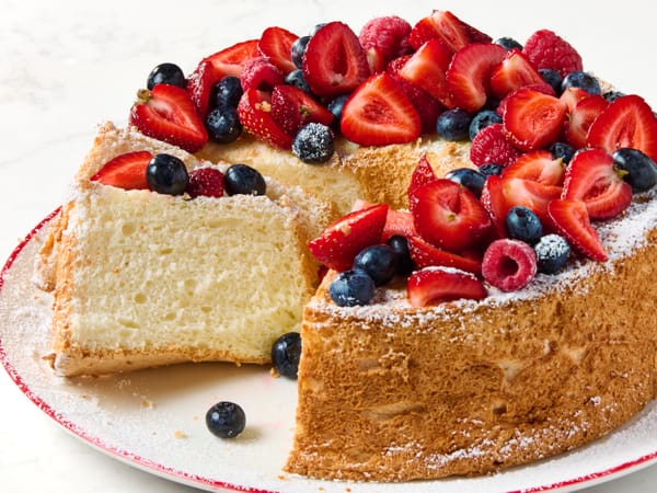 This classic recipe for light, fluffy angel food cake yields foolproof results every time