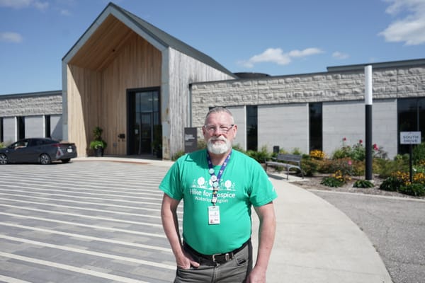 The hospice is the “most un-sad place,” says volunteer