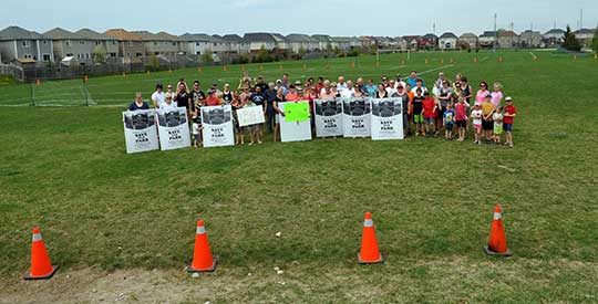 Breslau rally draws opponents to township sale of parkland
