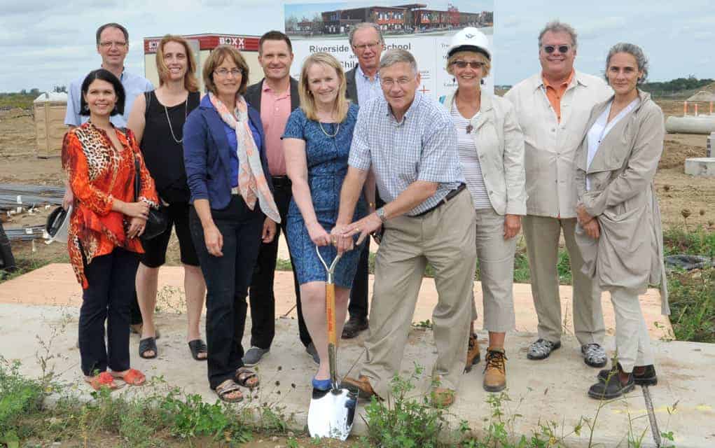 Sod-turning makes it official at site of new Riverside PS