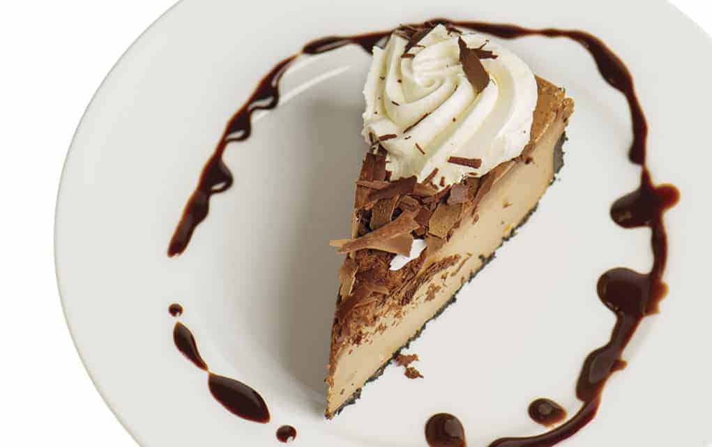 In full Christmas mode with Chocolate Mint Cheesecake