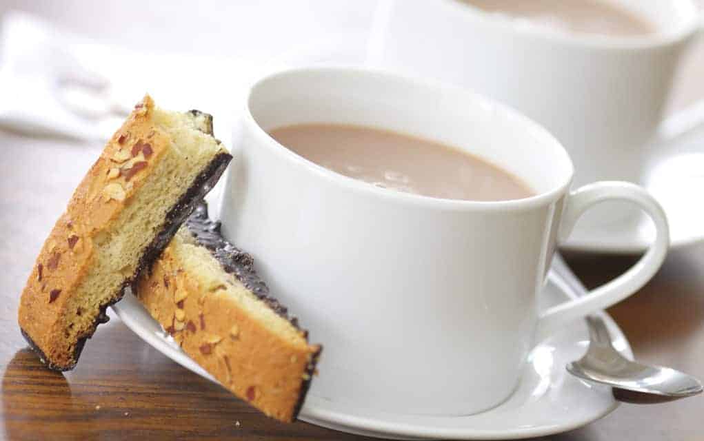 Coffee and biscotti is just the right combo