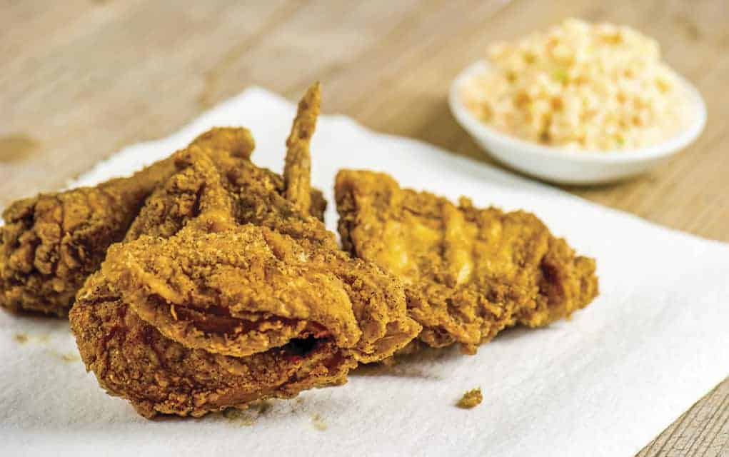 Frying up some chicken is a real tasty treat