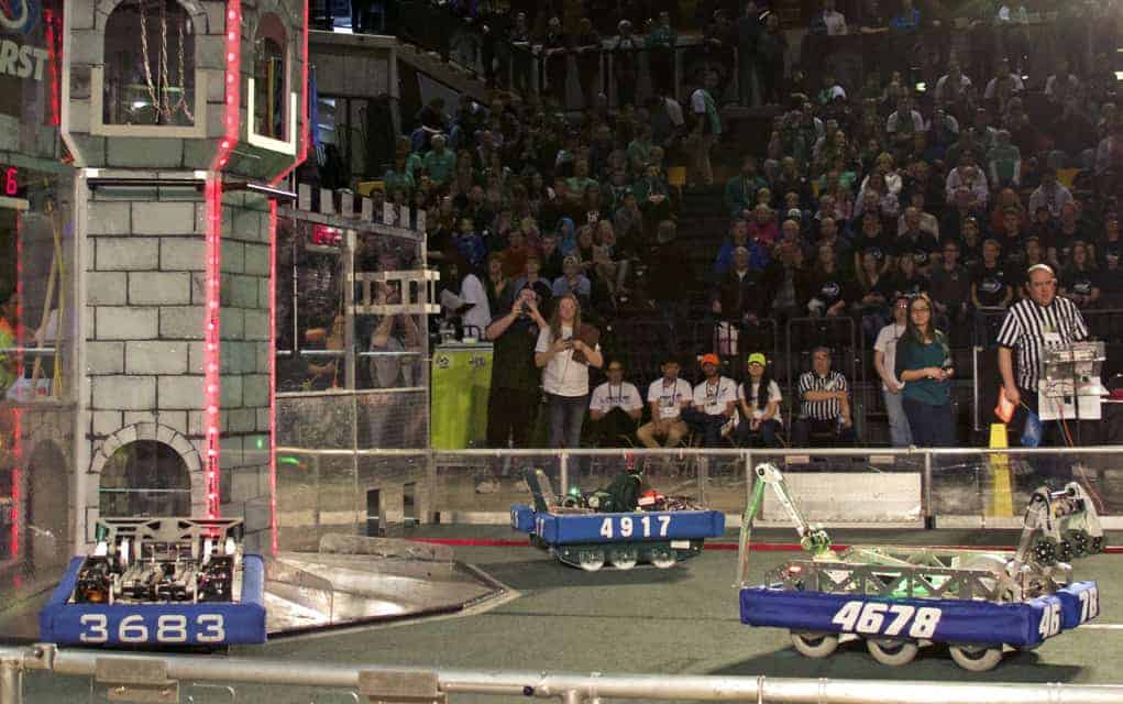 Robotics competition allows high school teams to face off against their peers