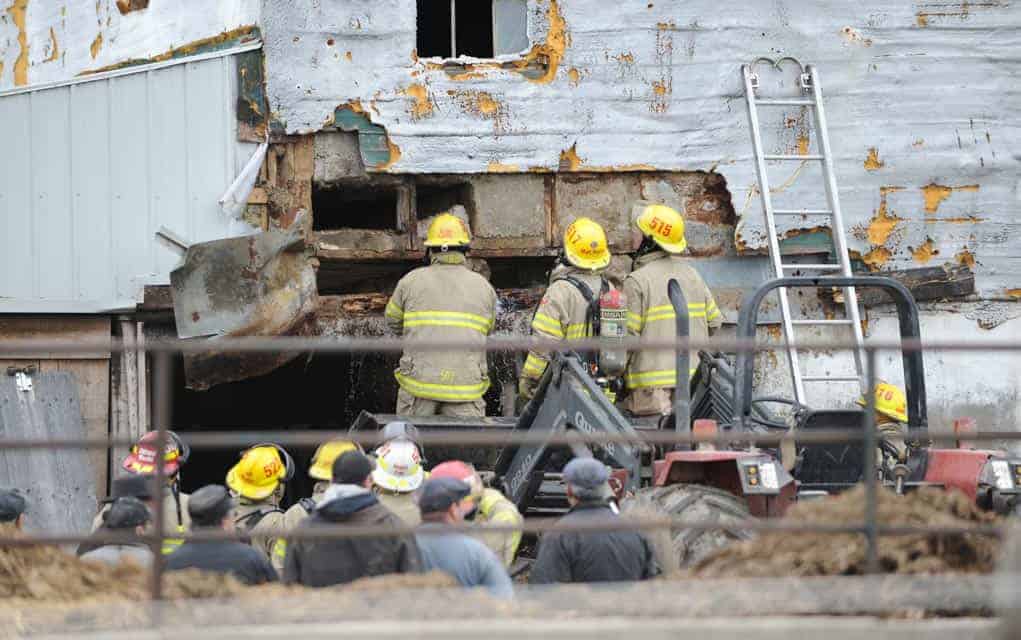 Fire in barn wall doused quickly in Yatton