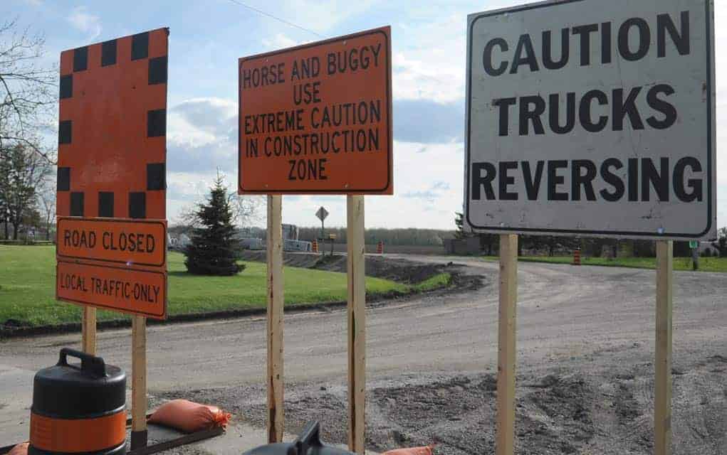 Crosshill work now in the summer detour season