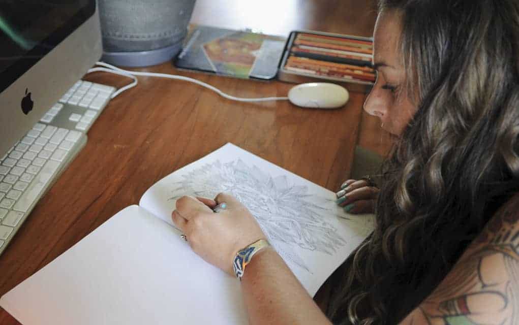 St. Jacobs artist Angela Werstine has published her first in a series of adult colouring books, entitled Simply Complicated.