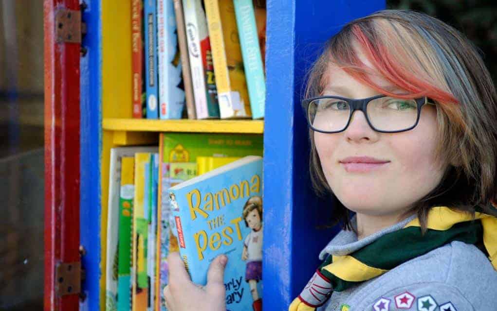 The spot to take a book, leave a book