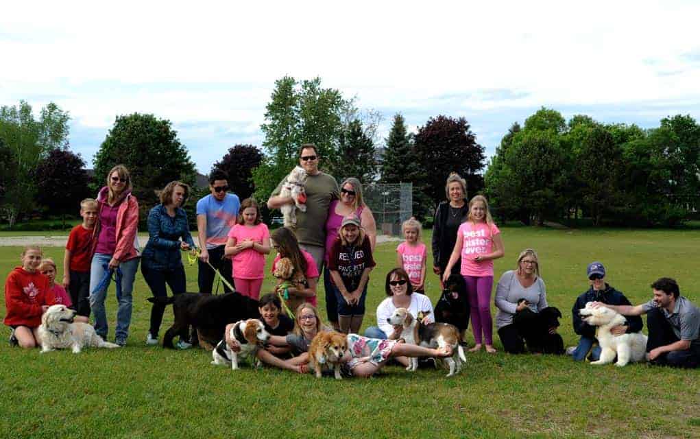 Conestogo Public School students, parents and neighborhood residents walked to raise money for the Cambridge Humane Society i
