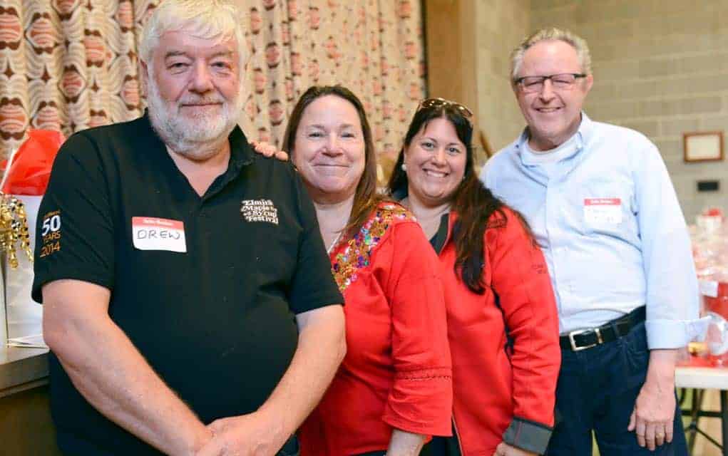 Drew McGovern, Kim Dixon, Rose Rabidoux and Paul Stiles at the Elmira Maple Syrup Festival grant Disbursement event on June 8