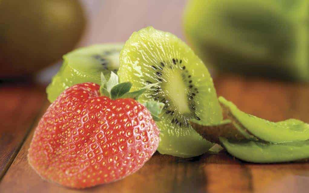 Strawberries and kiwi make a salad summery
