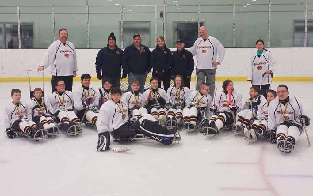 The Woolwich Thrashers were the junior development division champions at the London Blizzard Sledge Hockey Tournament last we