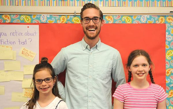 Making an impression on his young students