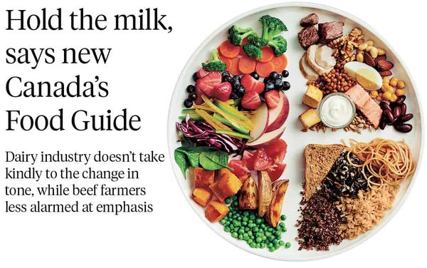 Hold the milk, says new Canada’s Food Guide