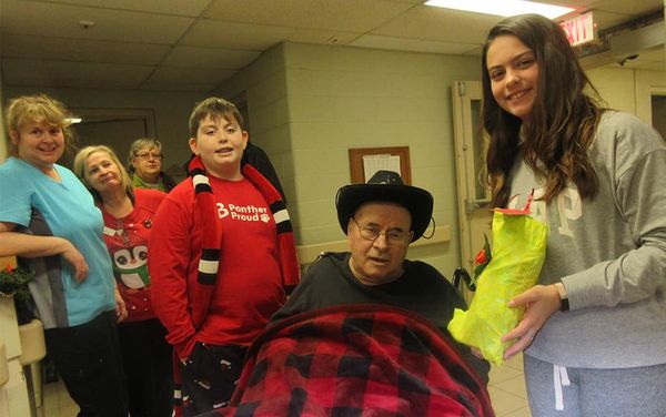 St. Boniface School visits Twin Oaks residents