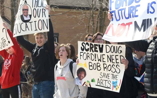 EDSS students join in province-wide school walkout