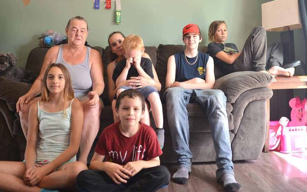 Fire displaces family of six