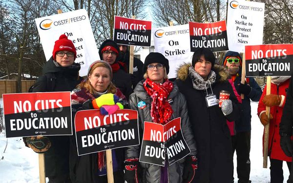 Teachers back on picket line