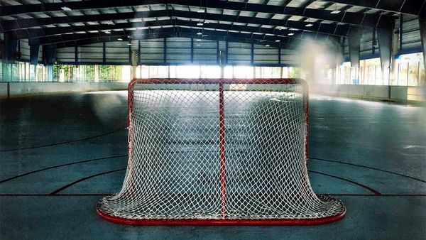 Empty hockey rink