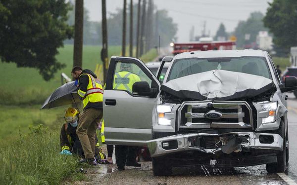 Vehicle struck from behind on Floradale Road