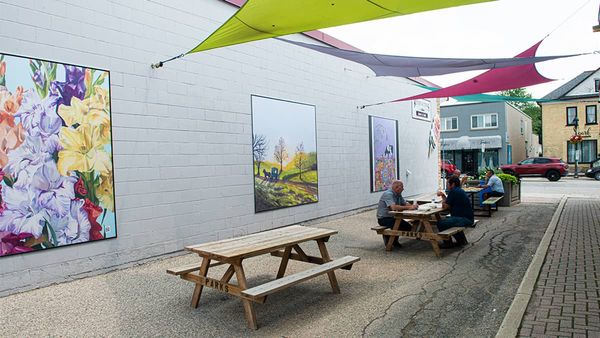 A timely display in the downtown core