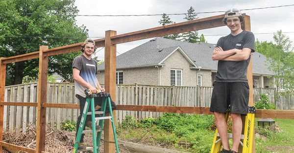 EDSS students busy sprucing up the school grounds
