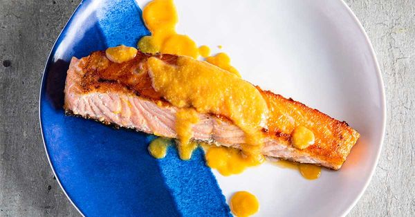 Miso perfectly pairs with sweet orange and tender salmon