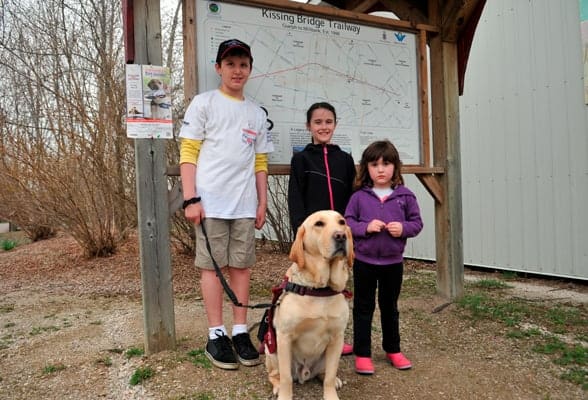 Matthew Canon’s guide dog Cash was donated by the Lions Club as part of their autism program.