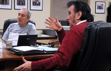 Councillors Jim Olender (left) and Herb Neher warned that illegal dumping could become prevalent with the closure of the transfer station.[Will Sloan / The Observer]