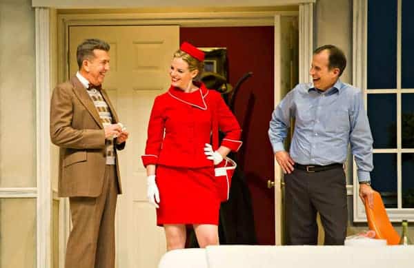 Keith Savage (Robert), Katie Lawson (“America”) and James Kall (Bernard) in Boeing Boeing.[Submitted]