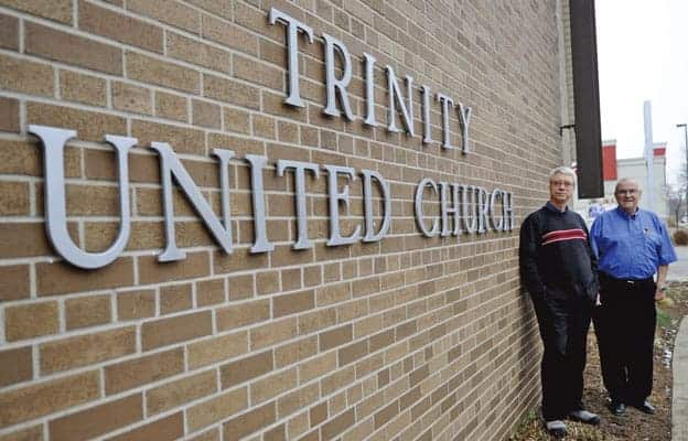 Elmira’s Trinity United Church is undergoing a refocusing period along with all United Churches across Canada, something Rev. Dave Jagger and Peter Kupfer see happening every five years.[Whittney Neilson / The Observer]