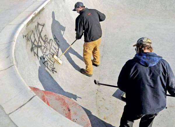 Elmira skate park sees first bit of graffiti