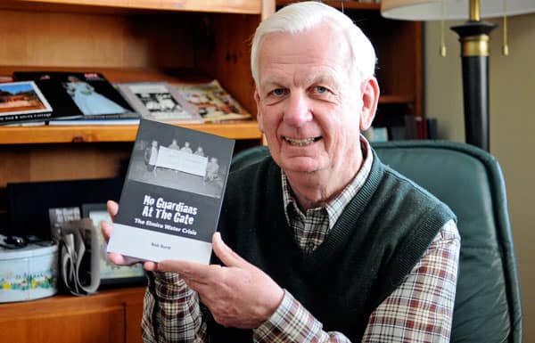 Bob Burtt spoke at the Elmira Library Mar. 11 to promote his book on the Elmira water crisis, No Guardians at the Gate. [Scott Barber / The Observer]