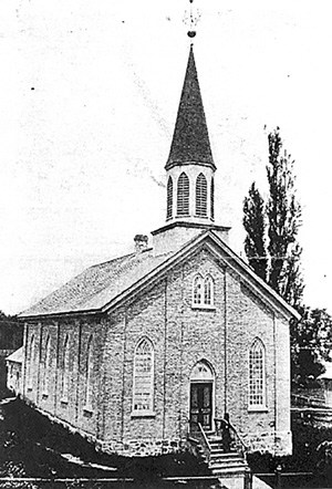 The congregation’s second home from 1869-1914 was a white brick church located just south of the existing building on Arthur Street. [Submitted]