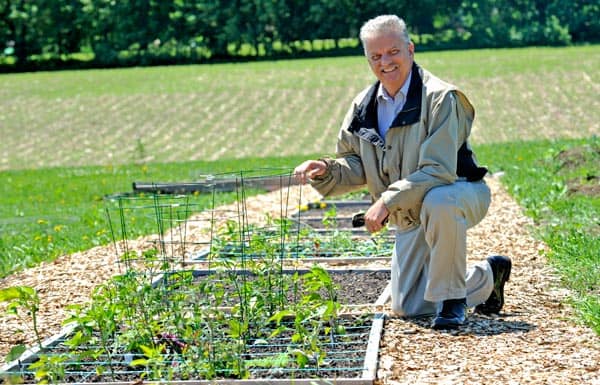 Gil Langerak and the Gale Presbyterian Church launched a new community garden this spring at their Elmira location on Barnswallow Drive.[Scott Barber / The Observer] 