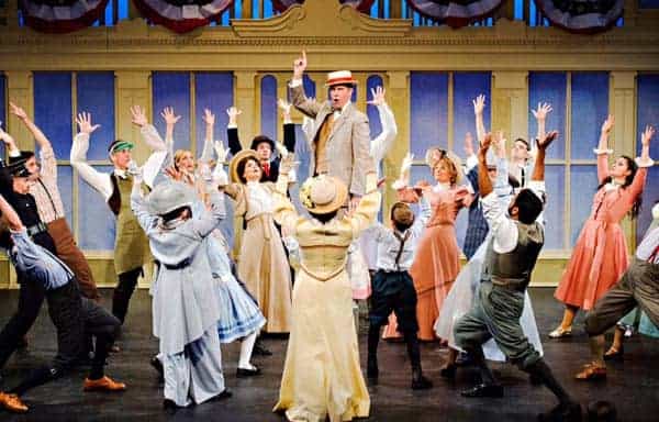David Rogers as conman Harold Hill attempts to woo the good people of River City into buying instruments to form a children’s band in the production of the Broadway classic The Music Man, on now at the Drayton Festival Theatre.[Submitted]
