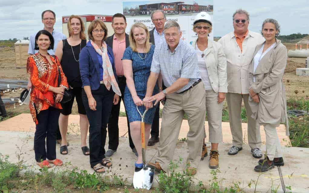 Sod-turning makes it official at site of new Riverside PS