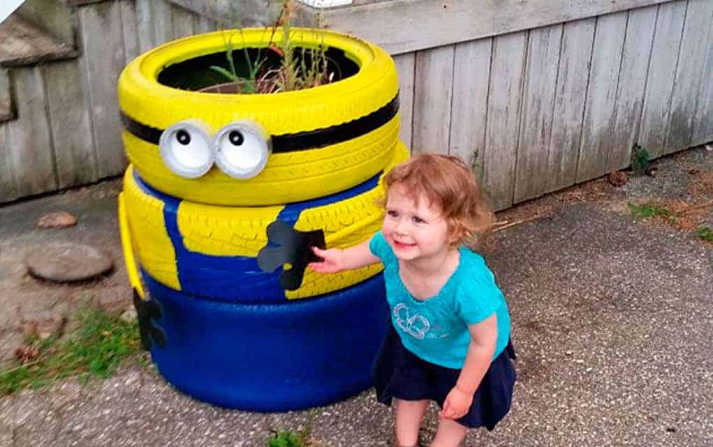 Old tires repurposed as Minion stolen from Conestogo home