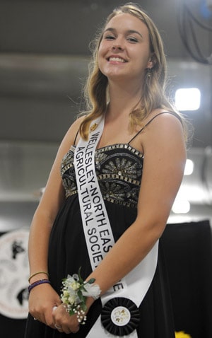 St. Clements’ Sally Draper was named the 2015-16 Wellesley-North Easthope Fall Fair Ambassador on Tuesday at the opening of the event.[Whitney Neilson / The Observer]