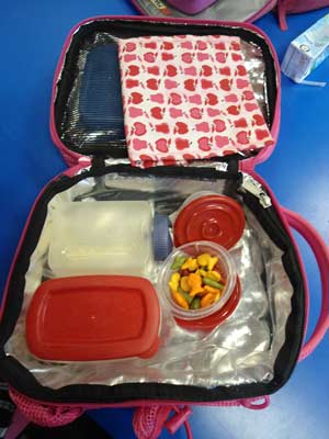 St. Clement Catholic School students joined together this week for the Waste-Free Lunch Challenge, aiming to reduce their waste by bringing lunch in reusable containers and snacks like fruit that don’t require plastic wrappers.[Submitted]