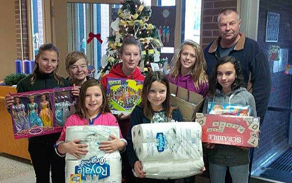                      Students get into the Christmas spirit with donations for goodwill program                             
                     