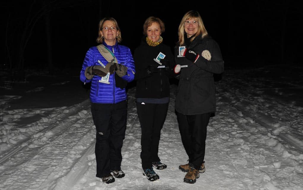 Woolwich trails group hosts first night hike, presents badges