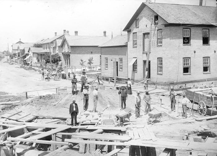 Photographs of Wellesley taken by Charles Ottmann Jr. in the early 1900s show many rarely-before viewed scenes, like the building of a bridge in Wallenstein and construction on what is now Nafziger Road. They’re on display at the Wellesley Township Heritage and Historical Society’s Historical Room, which is open on Family Day.[Submitted]